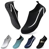 WateLves Zapatos AcuáTicos Zapatos AcuáTicos Neutros Secos Antideslizantes Snorkel De Surf Zapatos Descalzos Zapatos De Piscina Zapatos De Playa Zapatos De Agua Líneas Negras 48/49