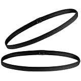 2 diademas elásticas deportivas - Cinta antideslizante | para el pelo para niños, hombres, niños y mujeres (negro)
