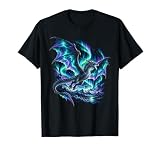 Aurora Boreal Dragón Aurora Boreal Arte Fantasía Camiseta gráfica económica