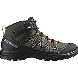 Salomon X Braze Mid Gore-Tex Zapatillas Impermeables de Senderismo para Hombre, Básicos para el senderismo, Diseño deportivo, Uso versátil, Olive Night, 40