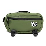 Surf Monkey Riñonera Cruzada - Doggy Bag - Bolsa Unisex-Adultos - 1,5L - Reciclado - Verde Musgo