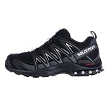 Salomon XA Pro 3D Zapatillas de Trail Running para Hombre, Ajuste preciso, Agarre en todo tipo de terrenos, Senderismo, Black, 47 1/3