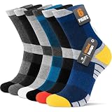 Niofind Calcetines Hombre Running, Deporte Algodon Con Acolchado 6 Pares | Calcetines Cómodos, Anti-Ampollas y Anti-Olor; Absorbentes De Sudor, Transpirables; Para Correr, Trabajo y Ciclismo