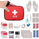 HONYAO® Botiquín de Primeros Auxilios 90 Piezas, Mini Kit Primeros Auxilios, Botiquin Pequeño para Coche Casa Lugar Trabajo Mochila y Acampar Senderismo Viaje