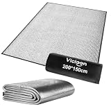 Vicloon Esterilla Aislante De Aluminio Esterilla Camping,200 x 150 cm