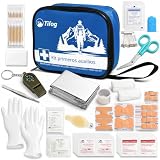 TIFOG - Kit Primeros Auxilios Montaña | Botiquín de Emergencia Compacto con Manta Térmica, Silbato, Brújula y Material de Curas | Para Senderismo, Trekking, Trail y Camping