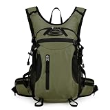 Rkixlix mochila senderismo pequeña 15 litros para hombre y mujer, con cinturón, verde