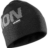 Salomon Hermitage Beanie Gorro Esqui Senderismo Snowboard Correr para Unisexo Cómodo, Protege del Viento y Frío, Ideal para Actividades de Invierno y al Aire Libre, Negro, Talla Unica
