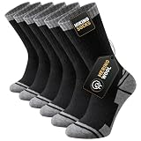 Stoeury Calcetines Trekking Lana Merino Hombre Mujer, Calcetines Senderismo Deporte Termicos Invierno, Merino Wool Socks Antiampollas, Acolchado, Transpirables, 3 Pares