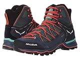 SALEWA WS MTN TRAINER LITE MID GTX, Botas de Senderismo Mujer, Feld Green Fluo Coral, 38.5 EU