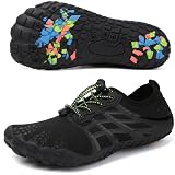 Unisex Zapatos Descalzos Hombre Mujer Zapatos de Agua Hombres Mujeres Barefoot Zapatillas Outdoor Secado Rápido Surf Calzado para Yoga Playa Transpirable Ligero y Antideslizante(Negro 38EU)